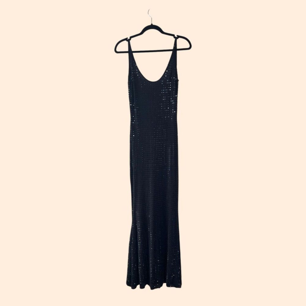Meshki Pam Diamante Maxi Dress Black